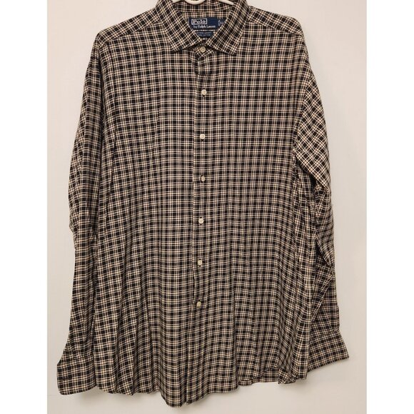 Polo Ralph Lauren Shirt Estate Sport Blue Checkered Button Up Mens XL EUC - Picture 4 of 10